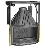 Чугунная каминная топка Invicta Hearth 850 Prismatic lifting door
